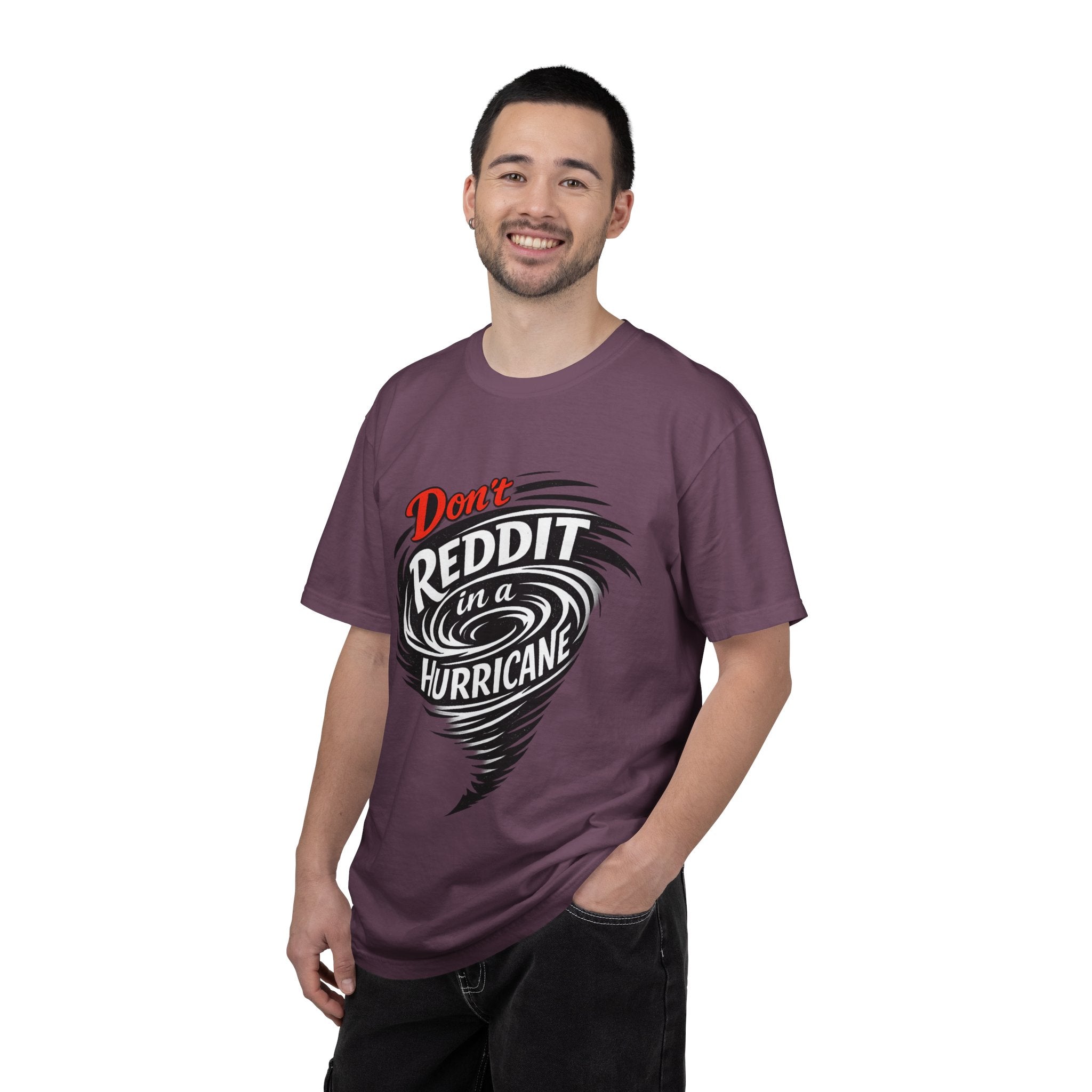 Don't Reddit In a Hurricane T-Shirt — Funny Weather Safety Graphic Tee