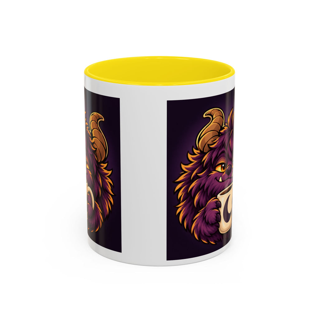 Moon Mug with Daveguy Coffee Monster Illustration — Cute Fantasy Coffee Mug (11/15oz)