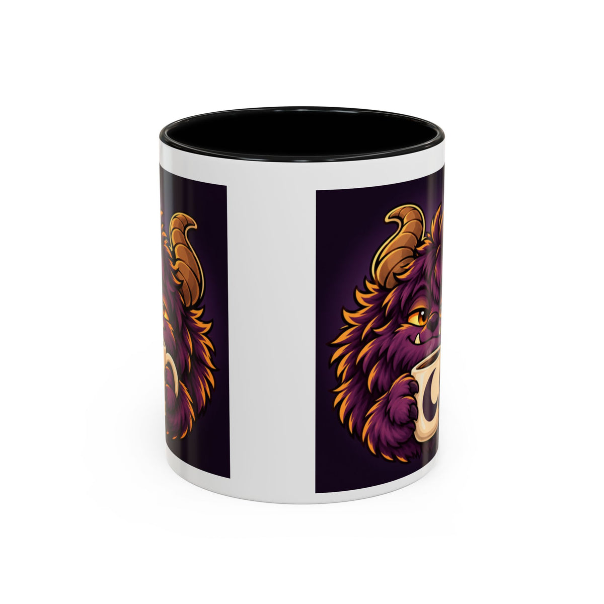 Moon Mug with Daveguy Coffee Monster Illustration — Cute Fantasy Coffee Mug (11/15oz)