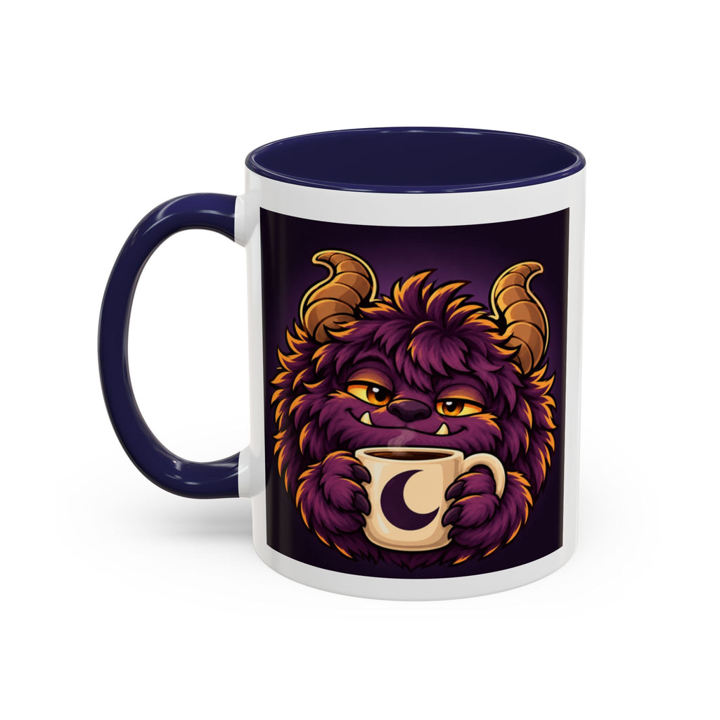 Moon Mug with Daveguy Coffee Monster Illustration — Cute Fantasy Coffee Mug (11/15oz)