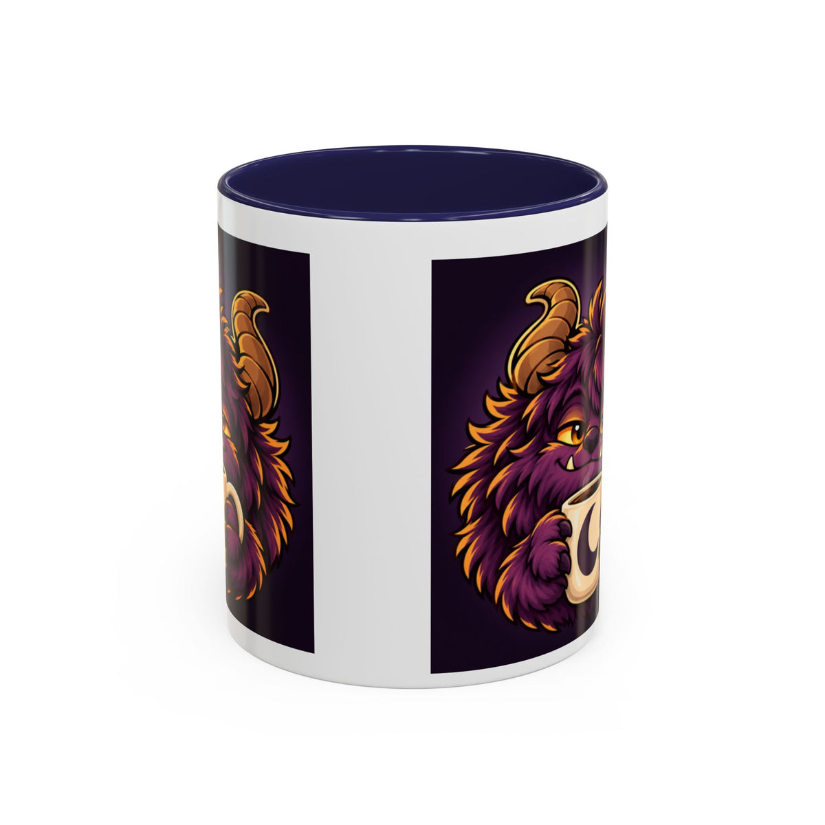 Moon Mug with Daveguy Coffee Monster Illustration — Cute Fantasy Coffee Mug (11/15oz)