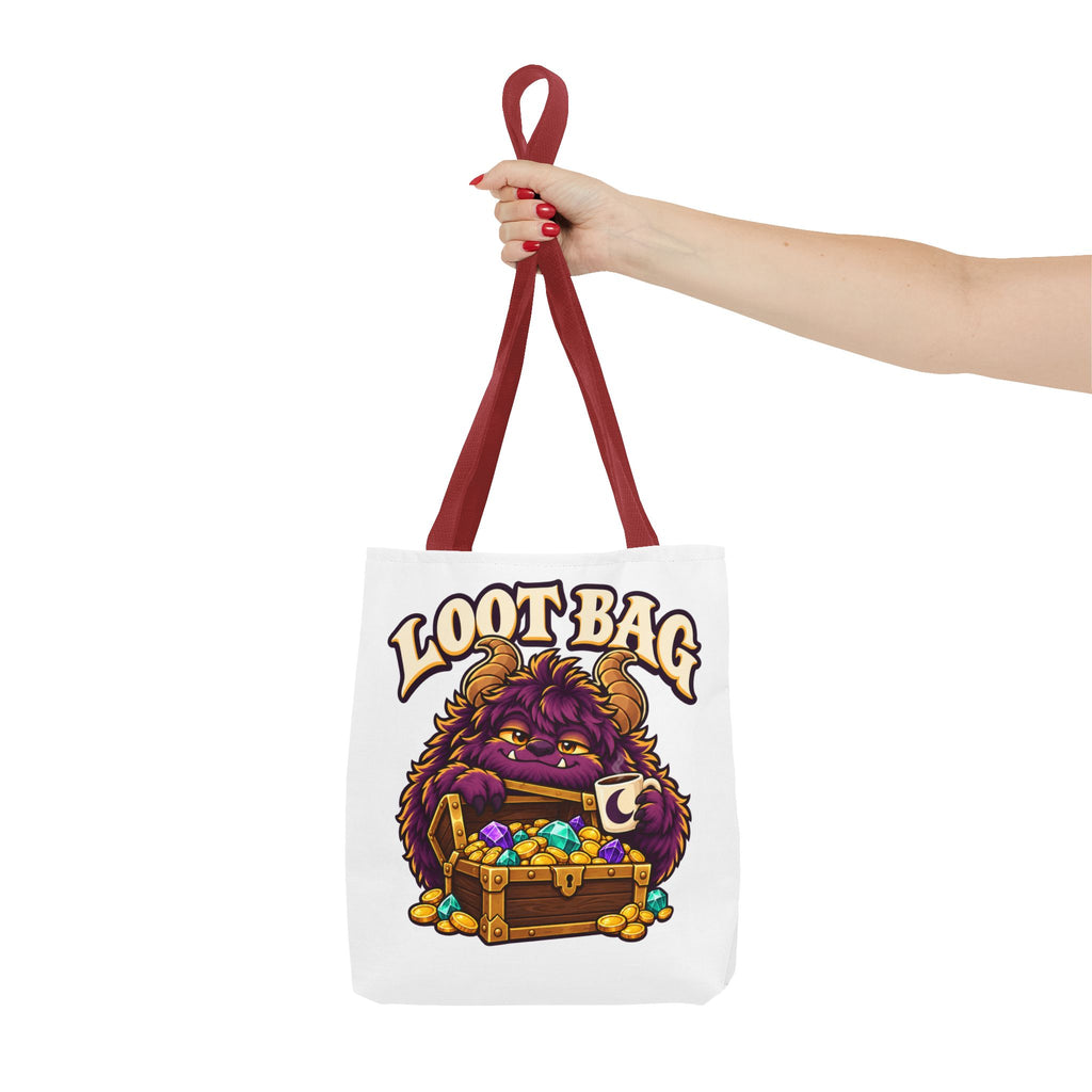 Daveguy Loot Bag Tote — Cute Monster Treasure Chest Graphic Tote Bag