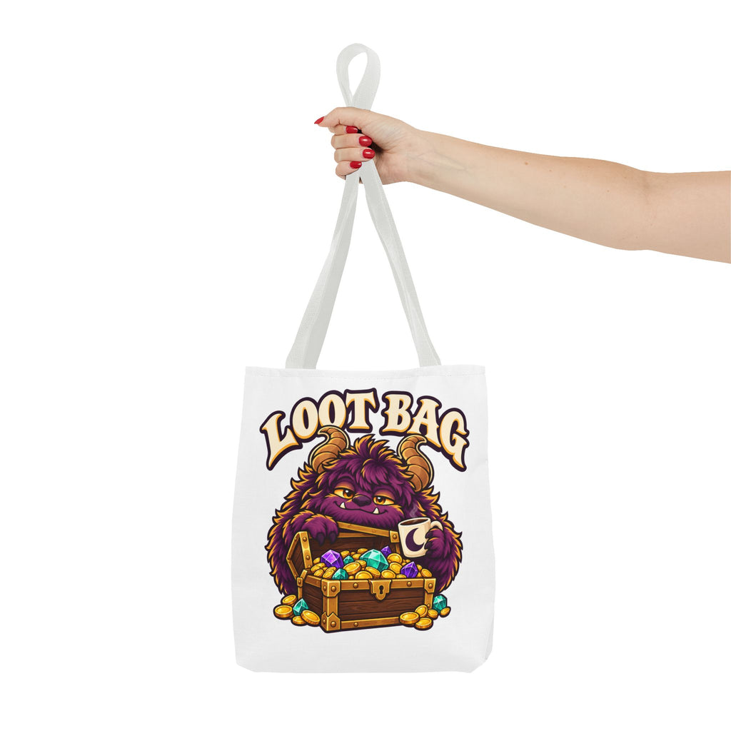Daveguy Loot Bag Tote — Cute Monster Treasure Chest Graphic Tote Bag