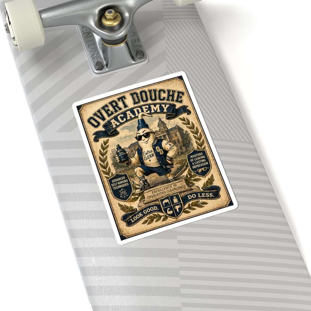 Sticker — "Overt Douche Academy" Vintage Mascot Kiss-Cut Sticker