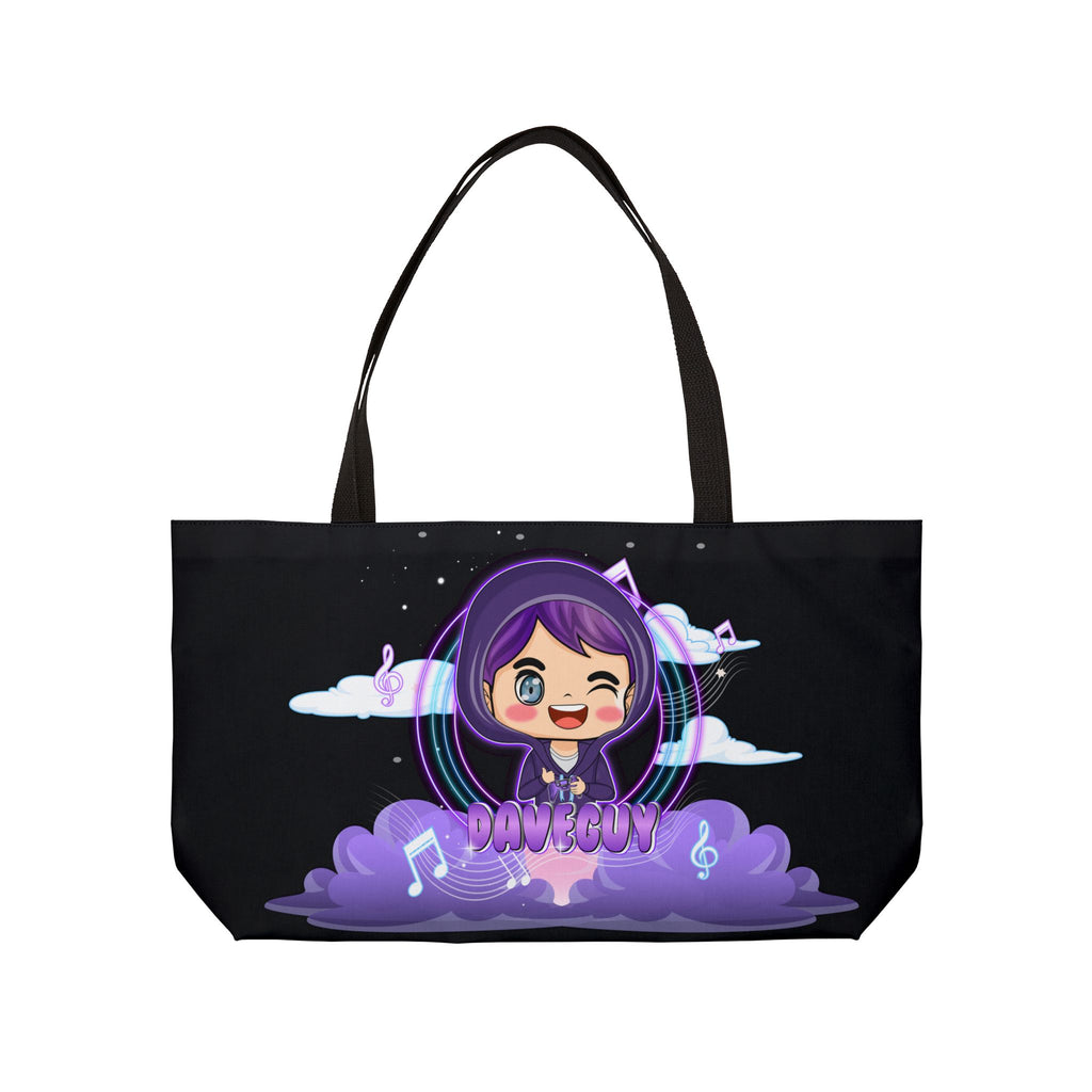 Weekender Tote Bag — , "I'm So Smart And Handsome" Novelty Travel Tote Cute Purple Kawaii Daveguy Music Design