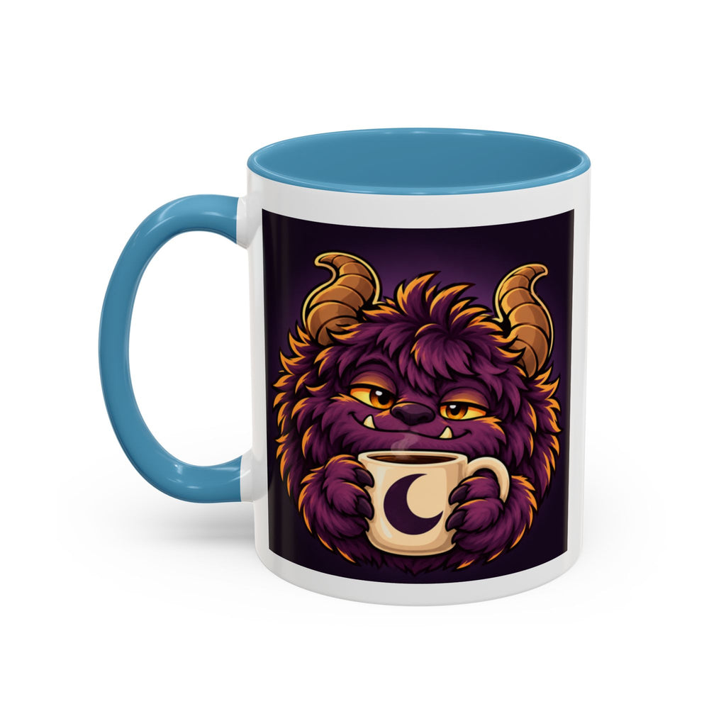 Moon Mug with Daveguy Coffee Monster Illustration — Cute Fantasy Coffee Mug (11/15oz)