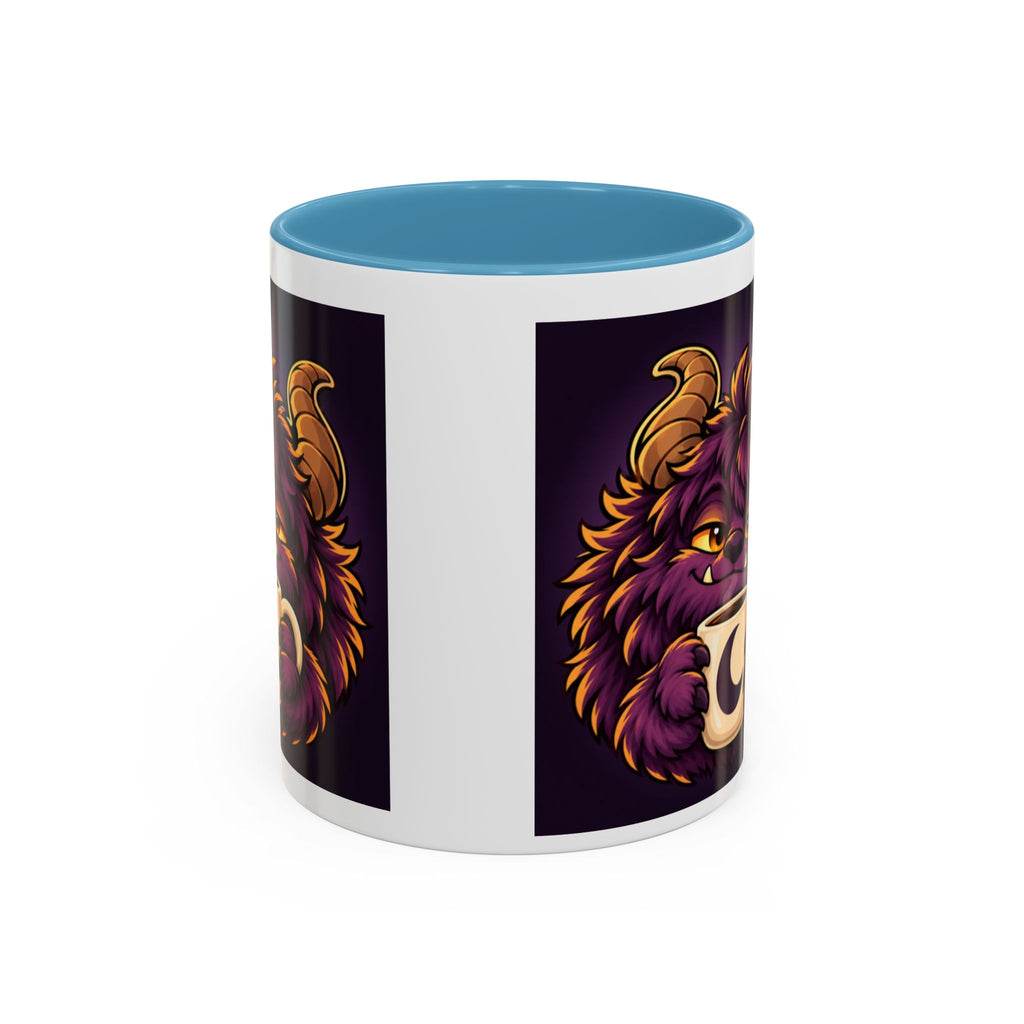 Moon Mug with Daveguy Coffee Monster Illustration — Cute Fantasy Coffee Mug (11/15oz)