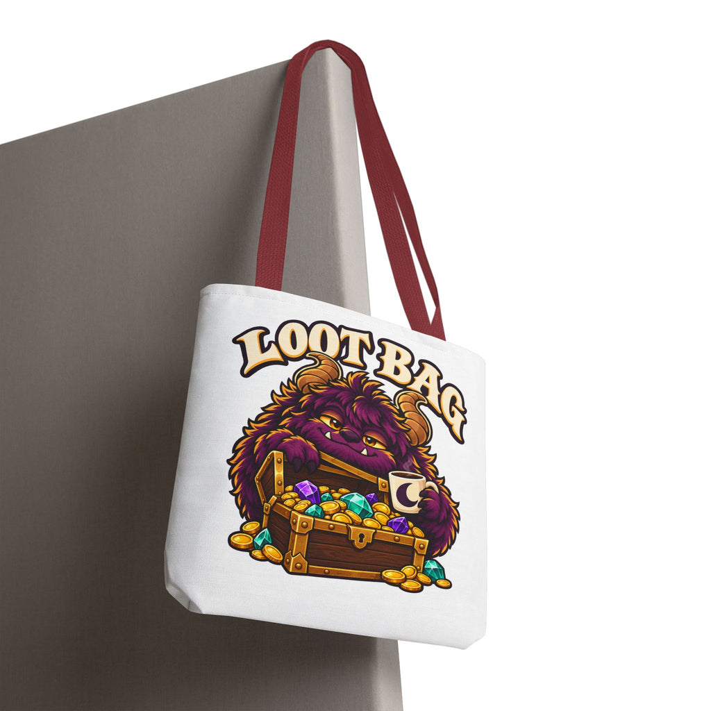 Daveguy Loot Bag Tote — Cute Monster Treasure Chest Graphic Tote Bag