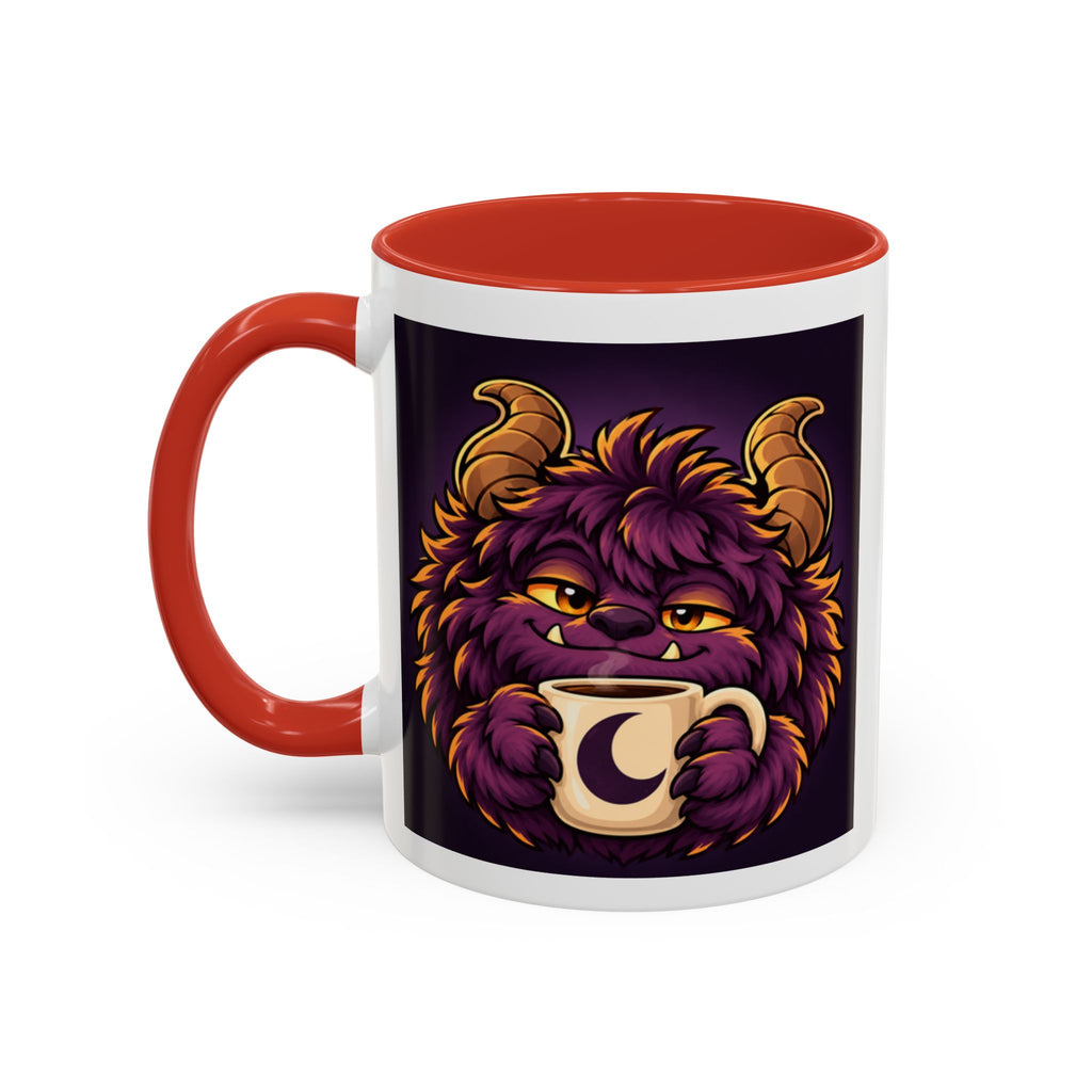 Moon Mug with Daveguy Coffee Monster Illustration — Cute Fantasy Coffee Mug (11/15oz)