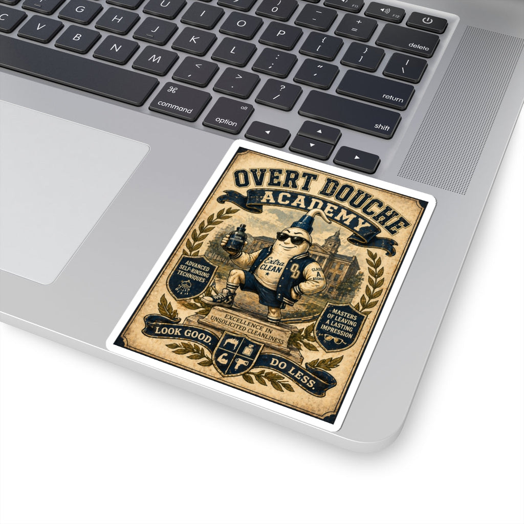 Sticker — "Overt Douche Academy" Vintage Mascot Kiss-Cut Sticker