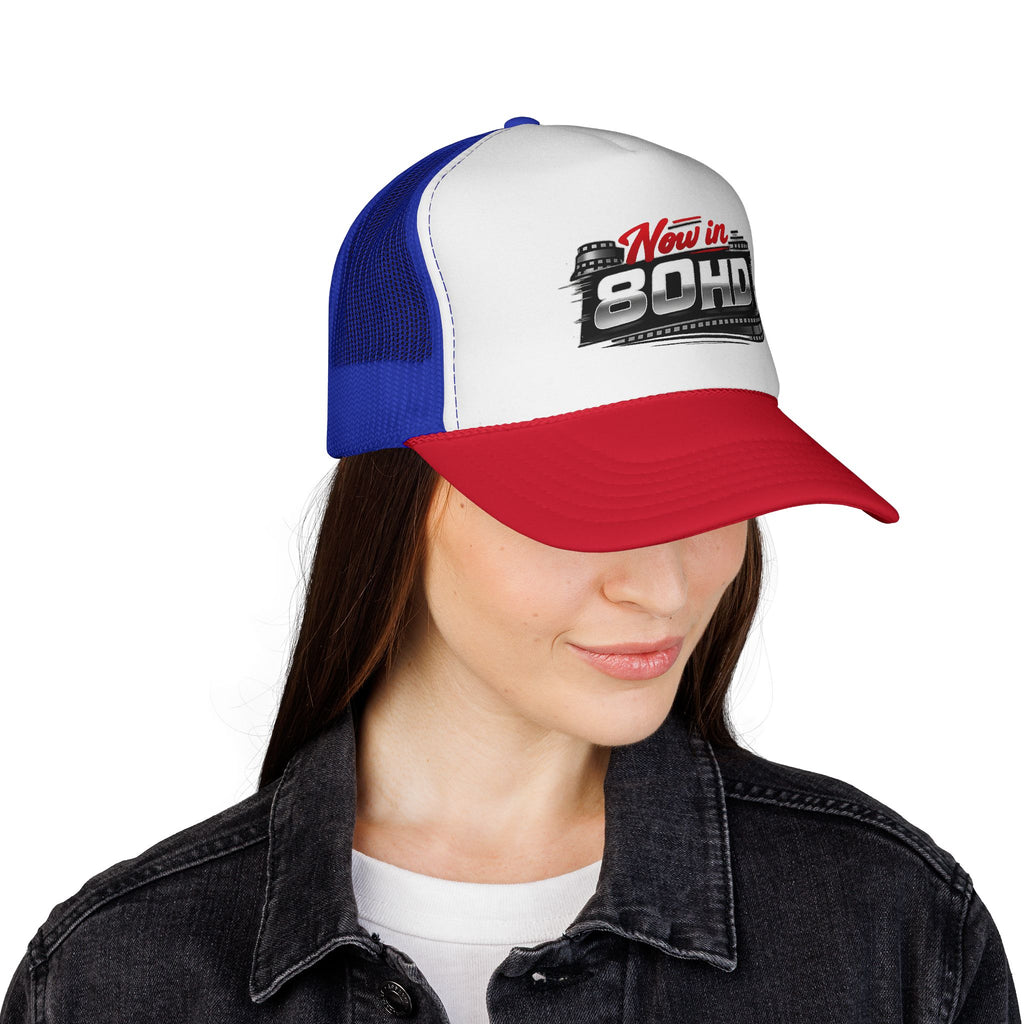 Now in 80HD Trucker Cap — Novelty Trucker Hat for ADHD Awareness & Humor