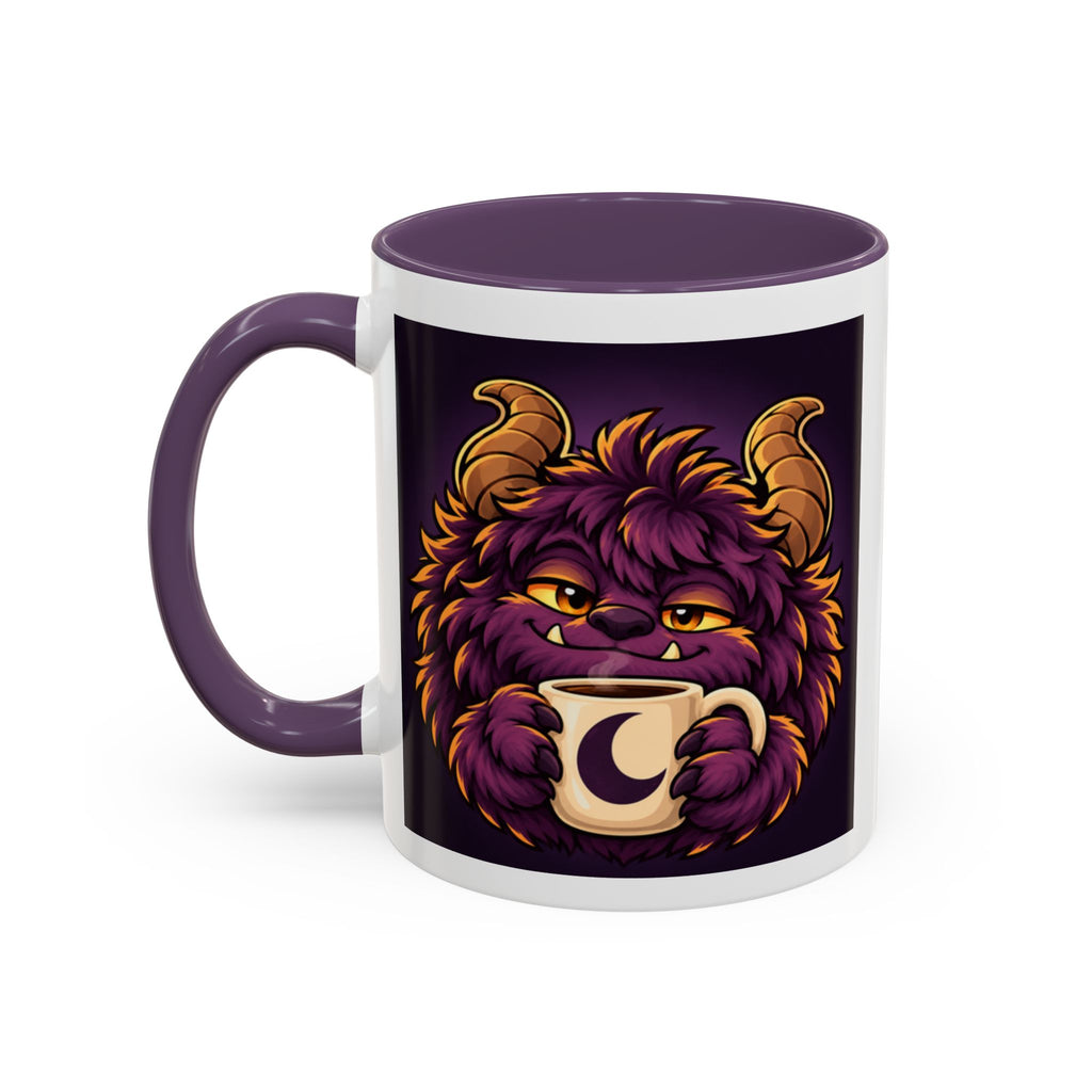 Moon Mug with Daveguy Coffee Monster Illustration — Cute Fantasy Coffee Mug (11/15oz)