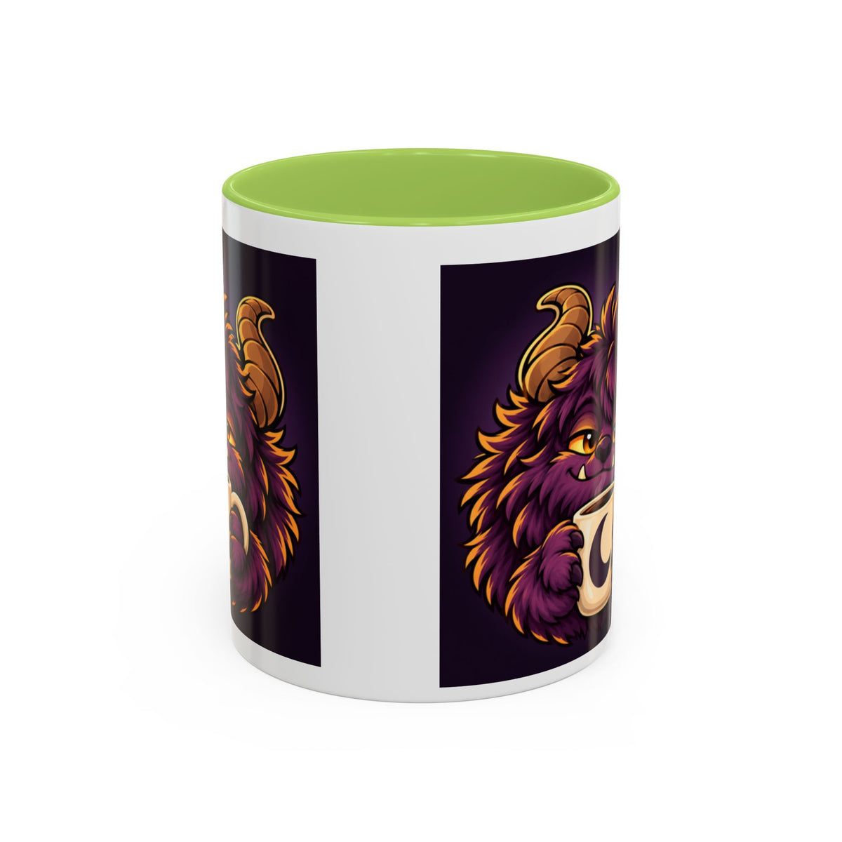 Moon Mug with Daveguy Coffee Monster Illustration — Cute Fantasy Coffee Mug (11/15oz)